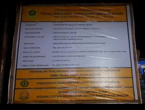 Rekontruksi  Jalan   Kabupaten Kota  Sukamakmur – Sukawangi ,Di  Duga  Kangkangi  Aturan Dinas  PUPR  Kabupaten  Bogor  APBD  TA 2024.